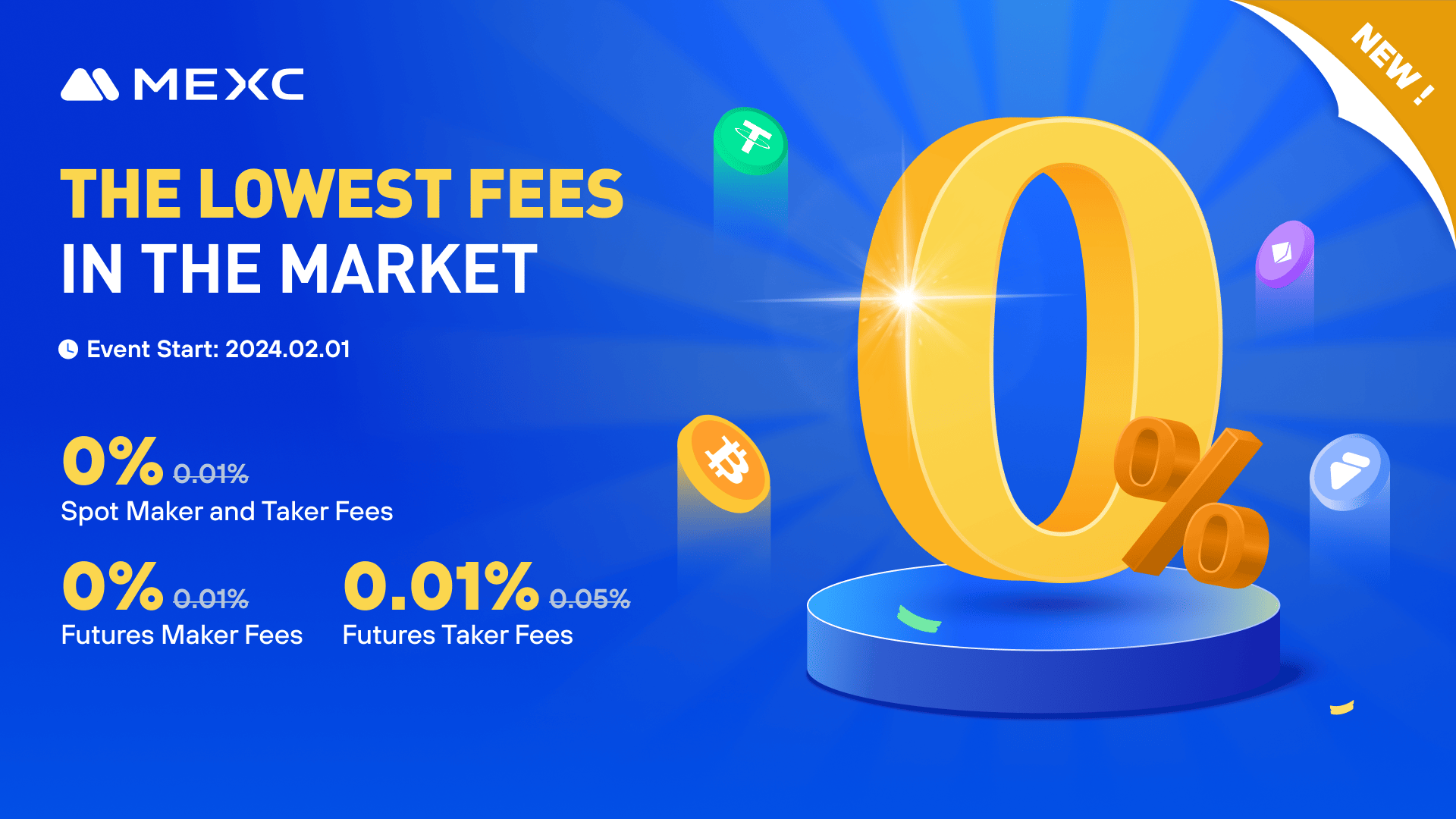 MEXC 0% Fees Is Back, Lowest Fees In The Market! MEXC 0% Fees Is Back, Lowest Fees In The Market!