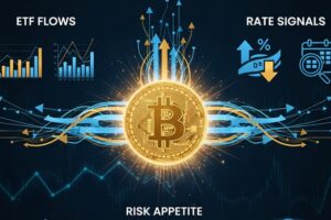 BTC’s Quiet Moment, Why Traders Should Watch ETF Flows & Rate Signals