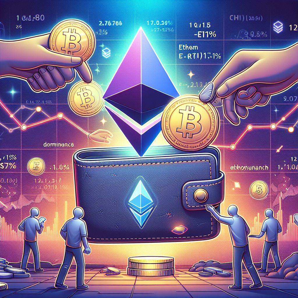 Institutional wallets funneling ETH to exchanges against 12% dominance line