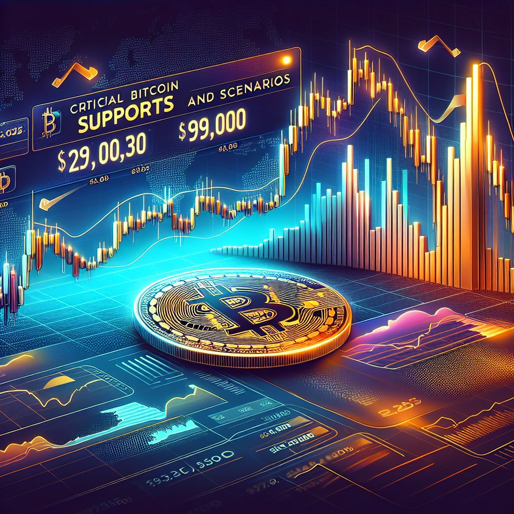 Gráfico de preço do Bitcoin com queda abaixo de US$ 90.000
