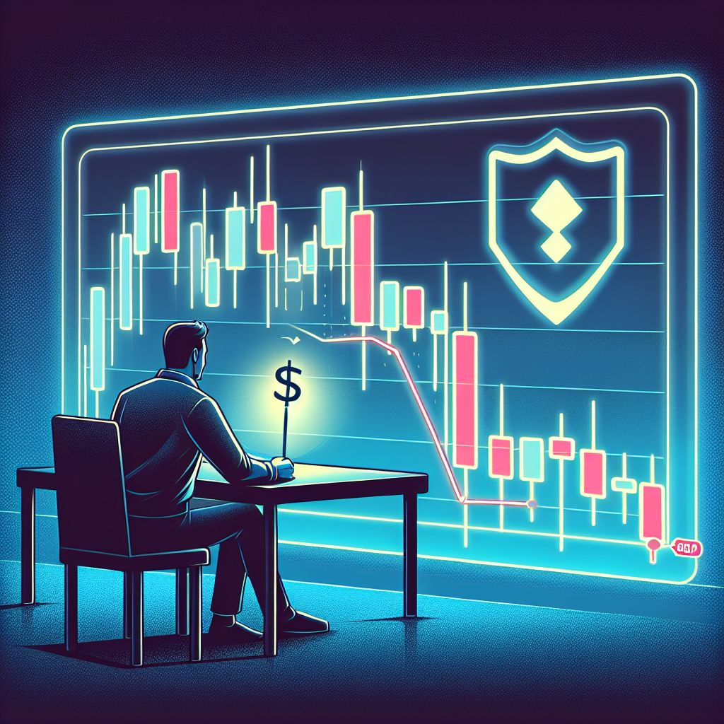 Gráfico de velas do XRP com tendência descendente e suporte destacado