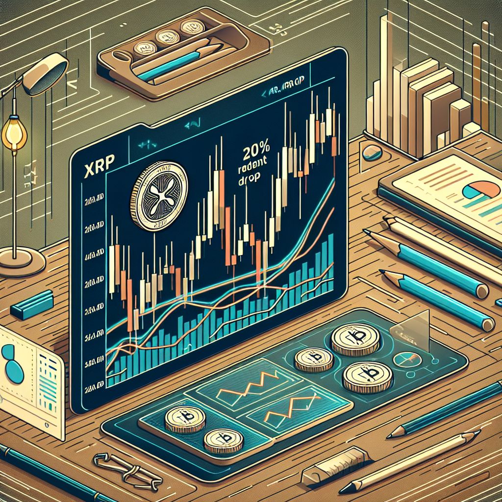 Gráfico de XRP con caída del 20%, OBV bajista y niveles técnicos