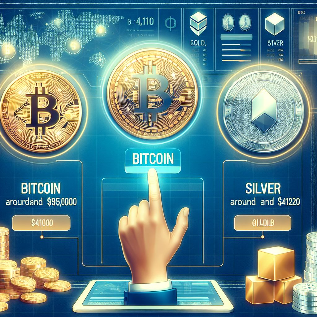 ビットコイン95,000ドル付近、金4120ドル台、銀50ドル台の注目水準