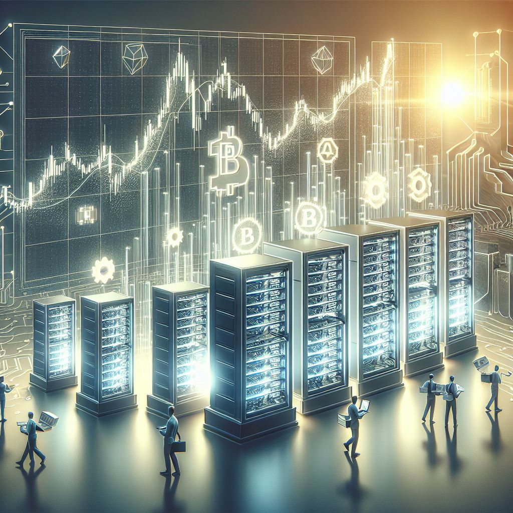 Mining rigs, AI server racks, and soaring stock chart