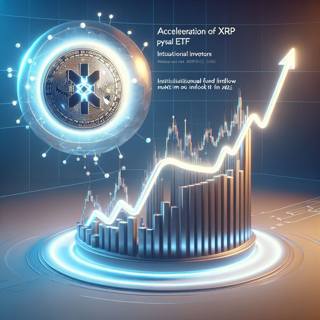 XRP価格上昇チャートと機関投資家の資金流入を示す概念図