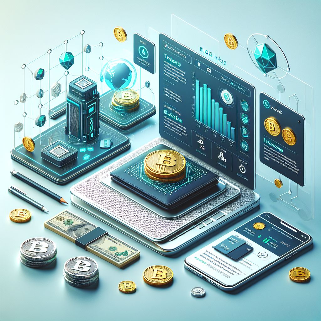 Interfejs neobanku Web3, tokeny, łańcuch bloków i portfel użytkownika