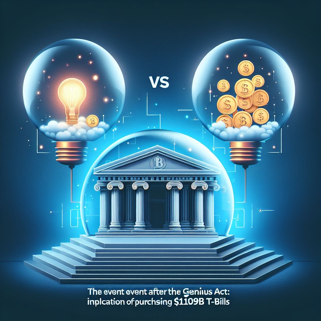 GENIUS Act के बाद स्टेबलकॉइन्स ने $109B T‑Bills खरीदे