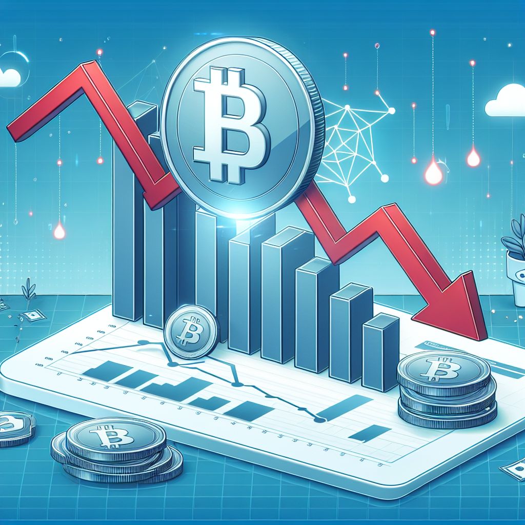 Logotipo Solana sobre gráfico financeiro em queda com flecha vermelha