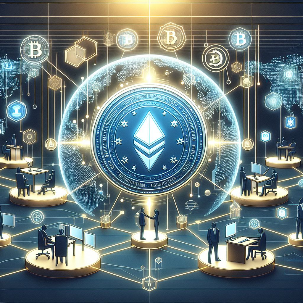 CFTC seal over blockchain ledger connecting brokers and institutional investors