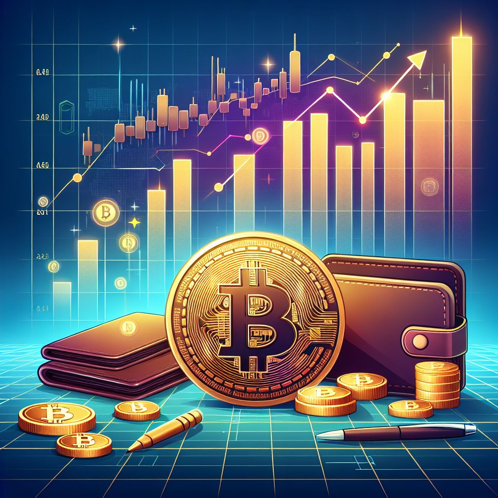 Монета биткоина на фоне графика с резкими ликвидациями и кошельками