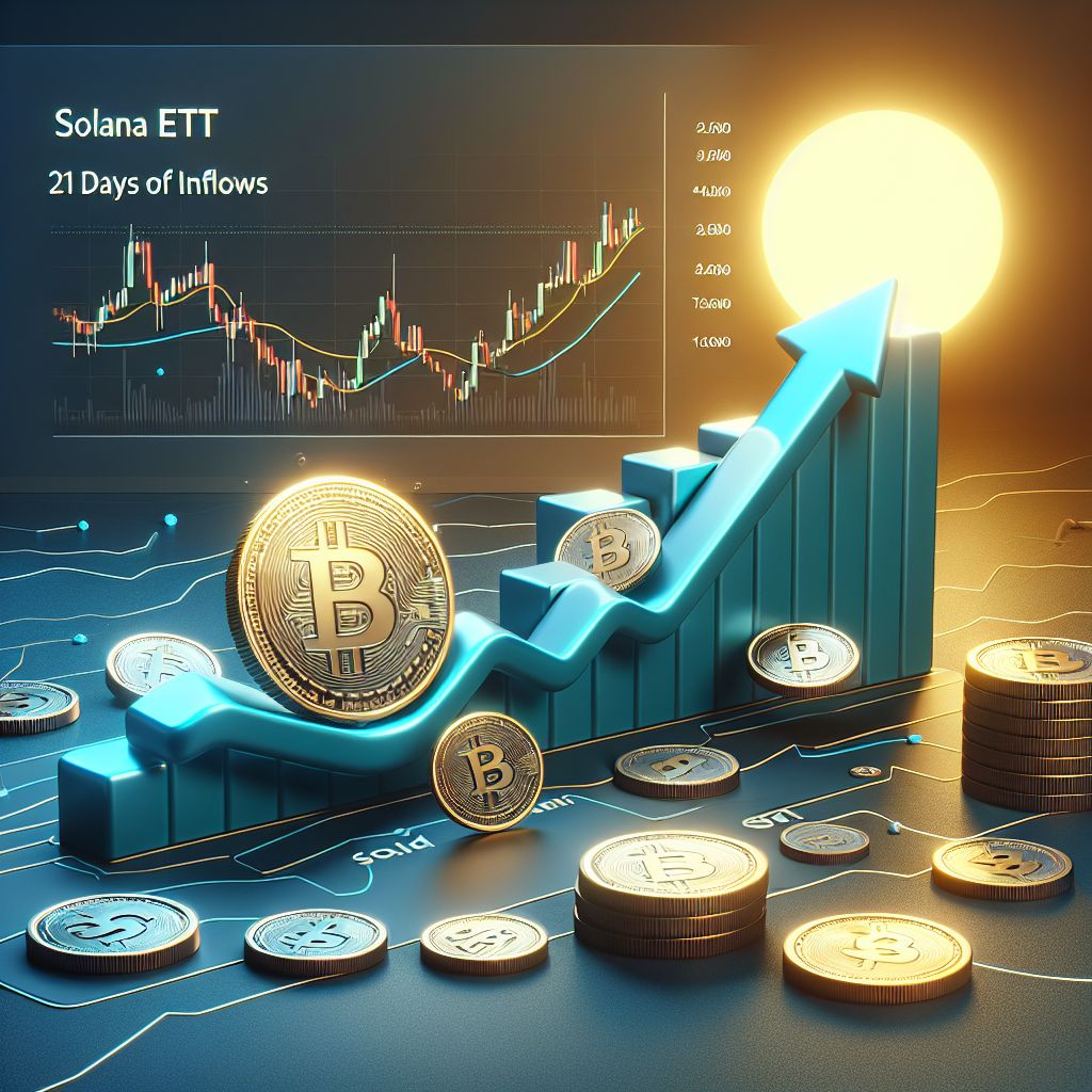 Monety SOL nad rosnącym wykresem napływów do ETF