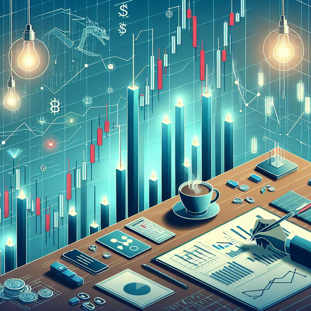 مخططات شمعية ومؤشرات فنية لأسعار العملات الرقمية