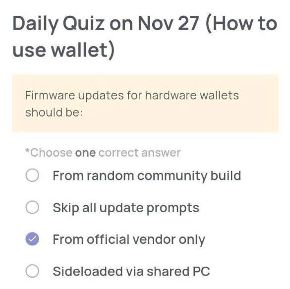 Xenea Wallet Daily Quiz Today’s Answer for November 27, 2025
