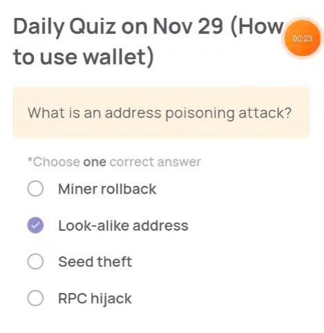 Xenea Wallet Daily Quiz Today’s Answer for November 29, 2025