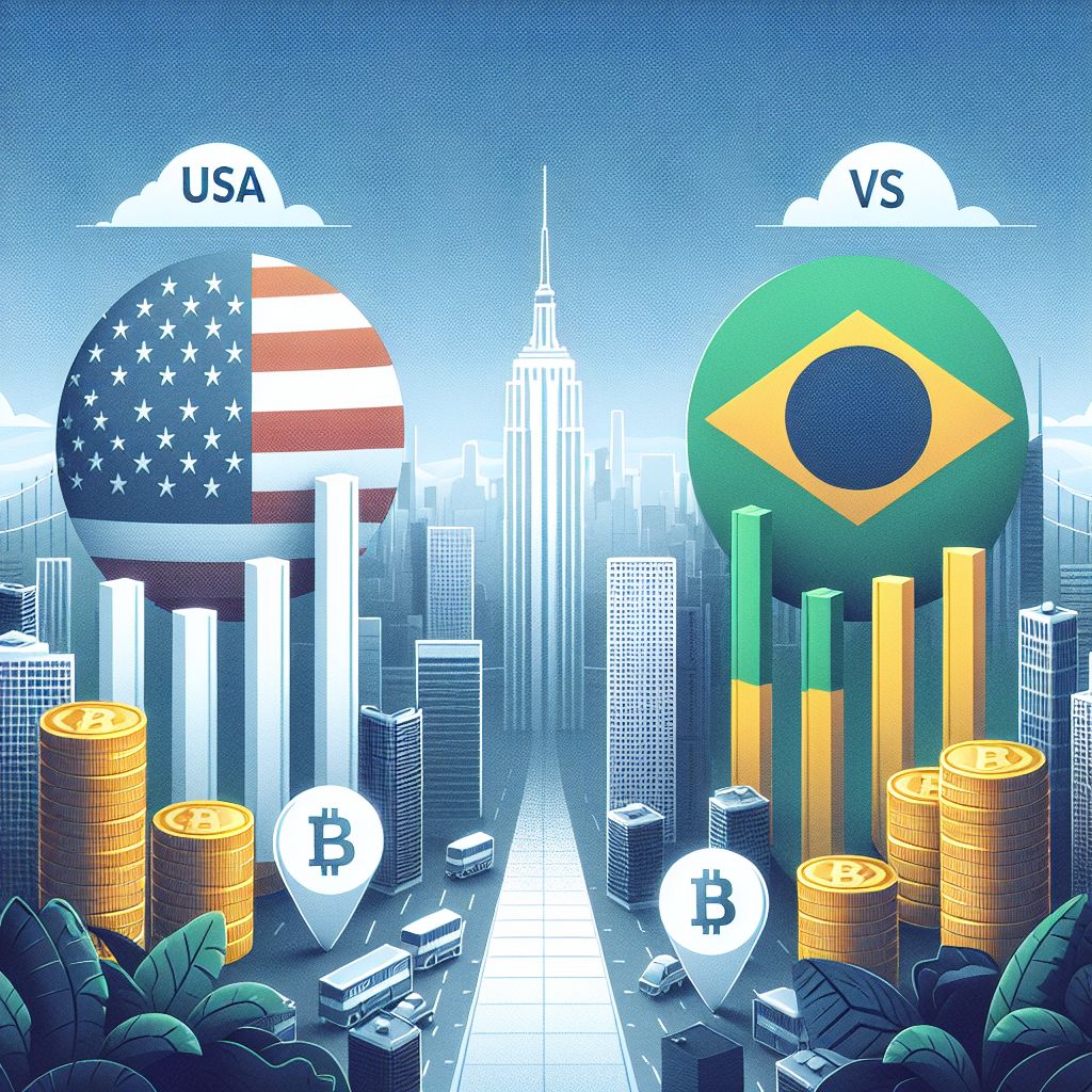 Gráfico comparativo: volumen ETF cripto EE. UU. frente a Brasil