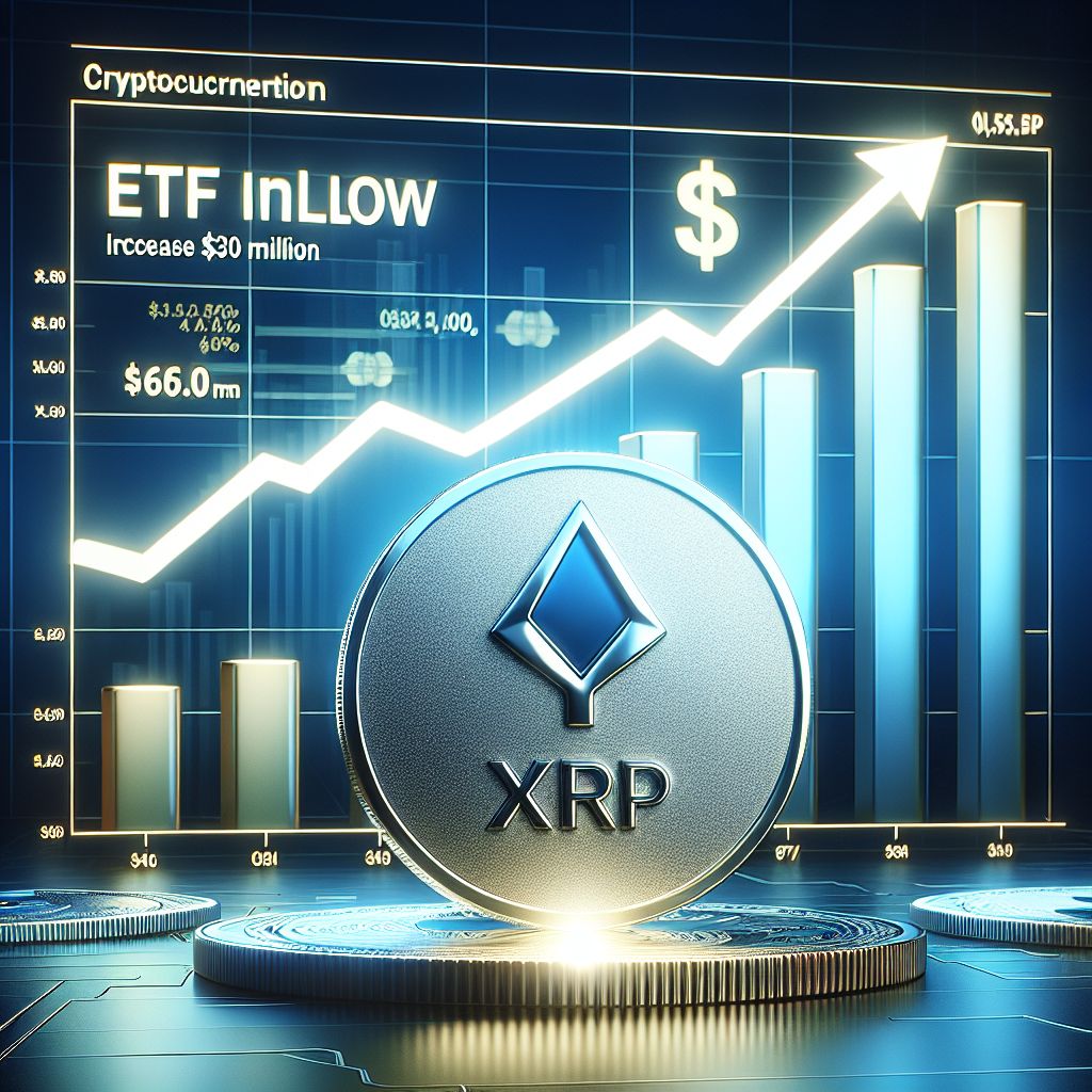Логотип XRP перед графиком роста притоков ETF на $644 млн