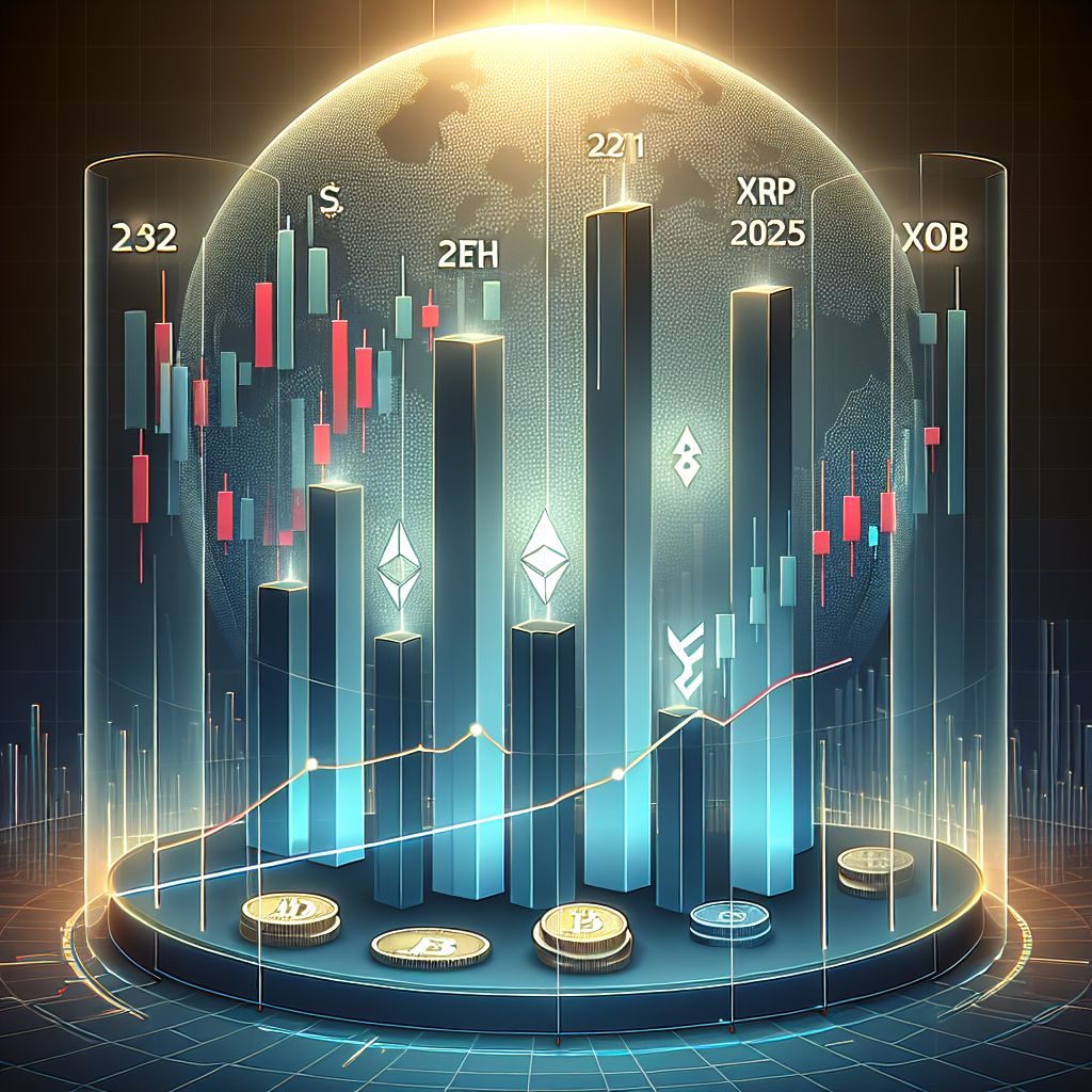 Gráfico de velas mostrando riscos de liquidação em ETH, SOL, XRP
