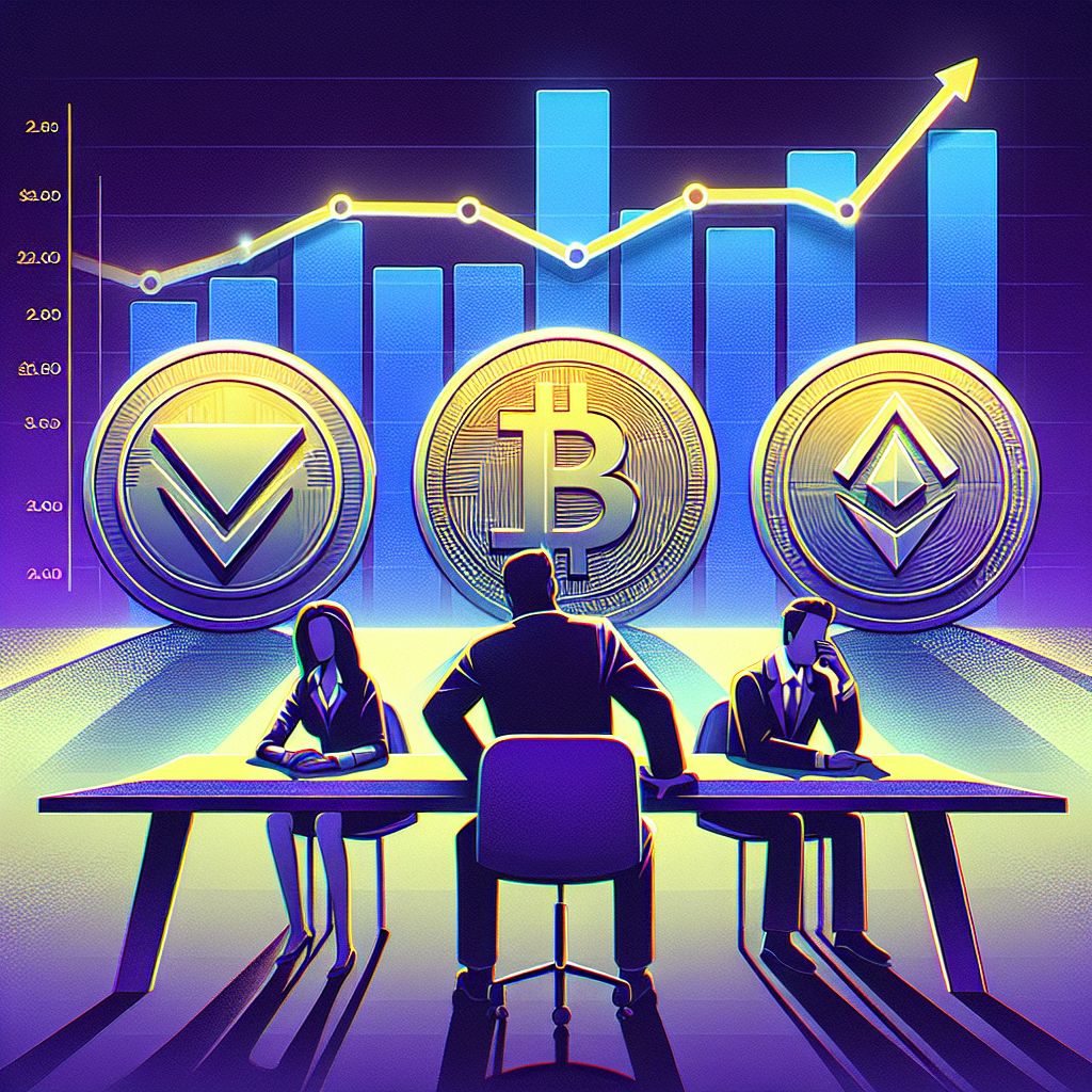 Graphique montrant trois altcoins en forte baisse et positions courtes élevées