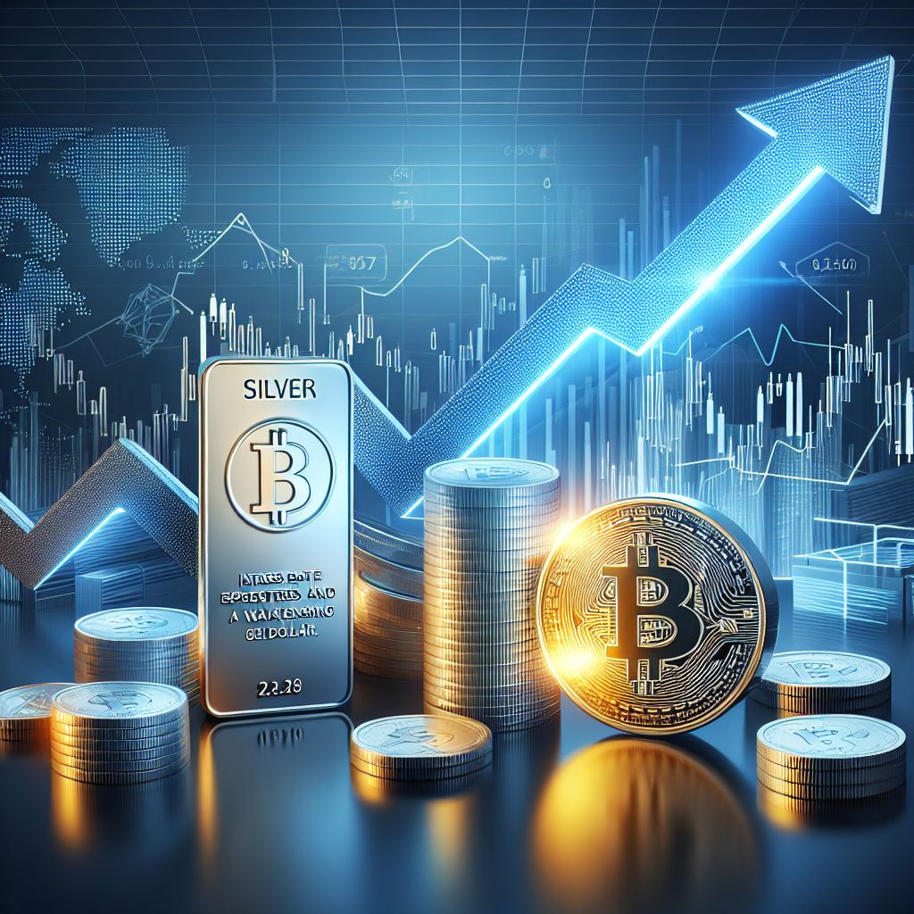 Zilver stijgt door renteverwachtingen en zwakkere dollar, Bitcoin zakt