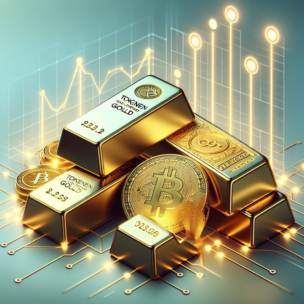 Gouden baren en digitale tokens symboliseren stabiele grensoverschrijdende waarde