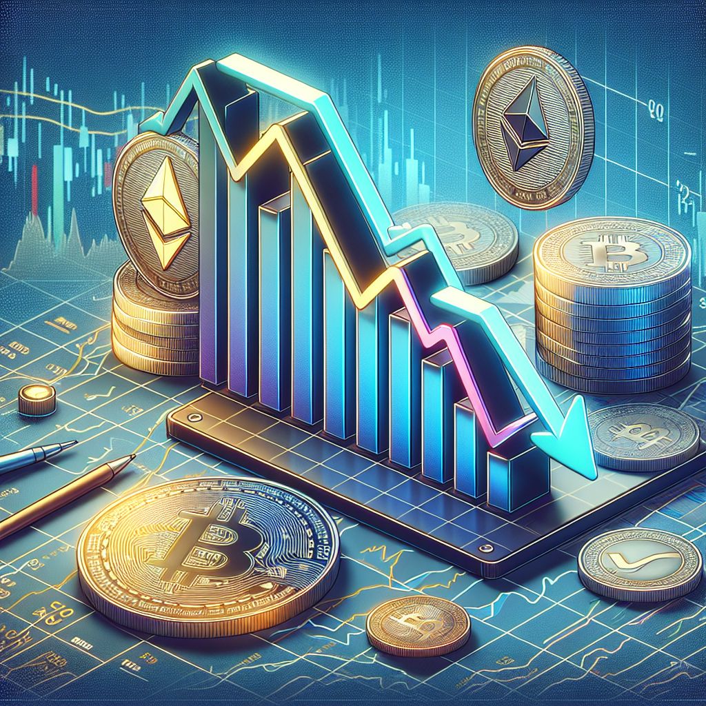 Cryptocurrency market downturn graph showing Bitcoin and Ethereum declines