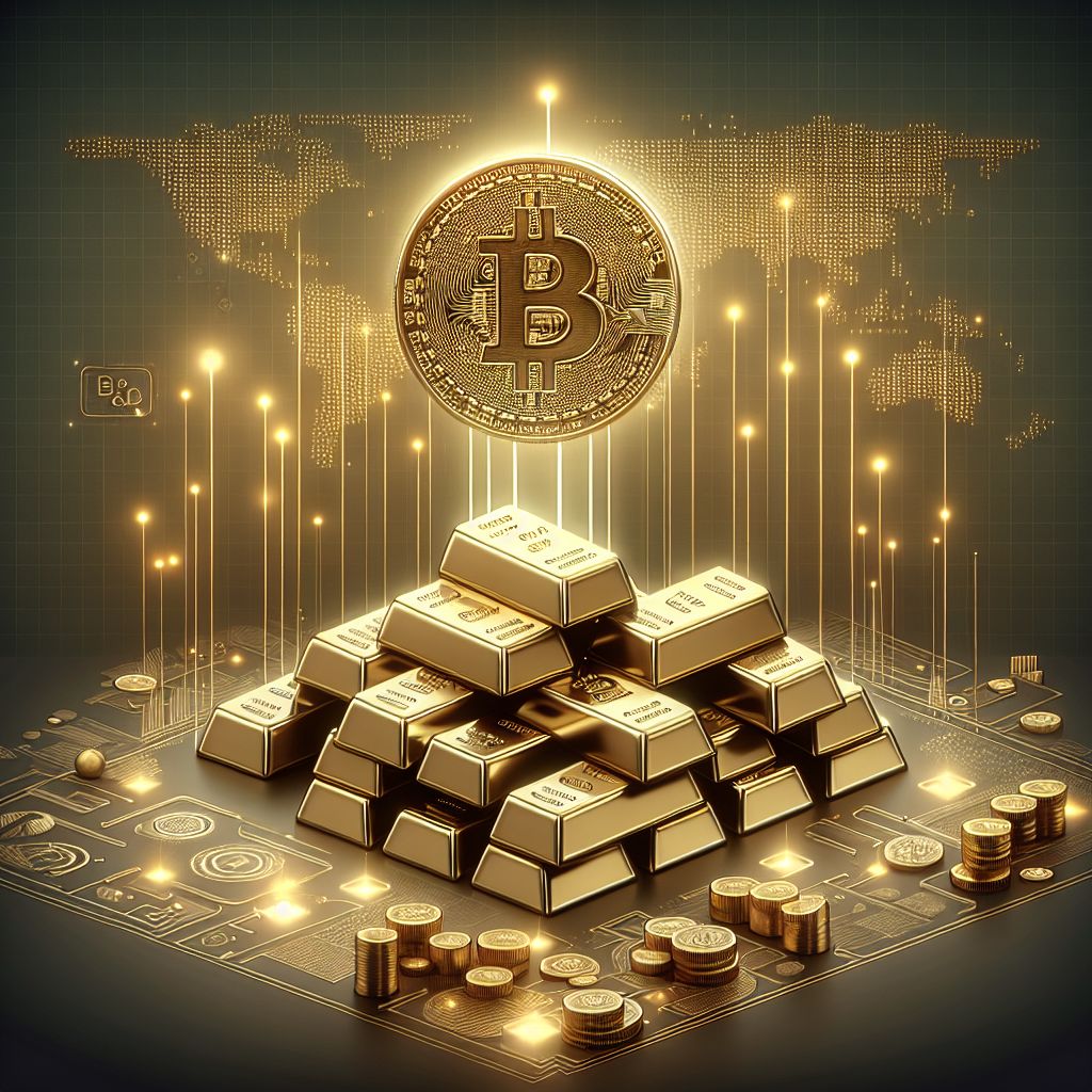 Global central banks accumulate gold bars, Bitcoin symbol hovers