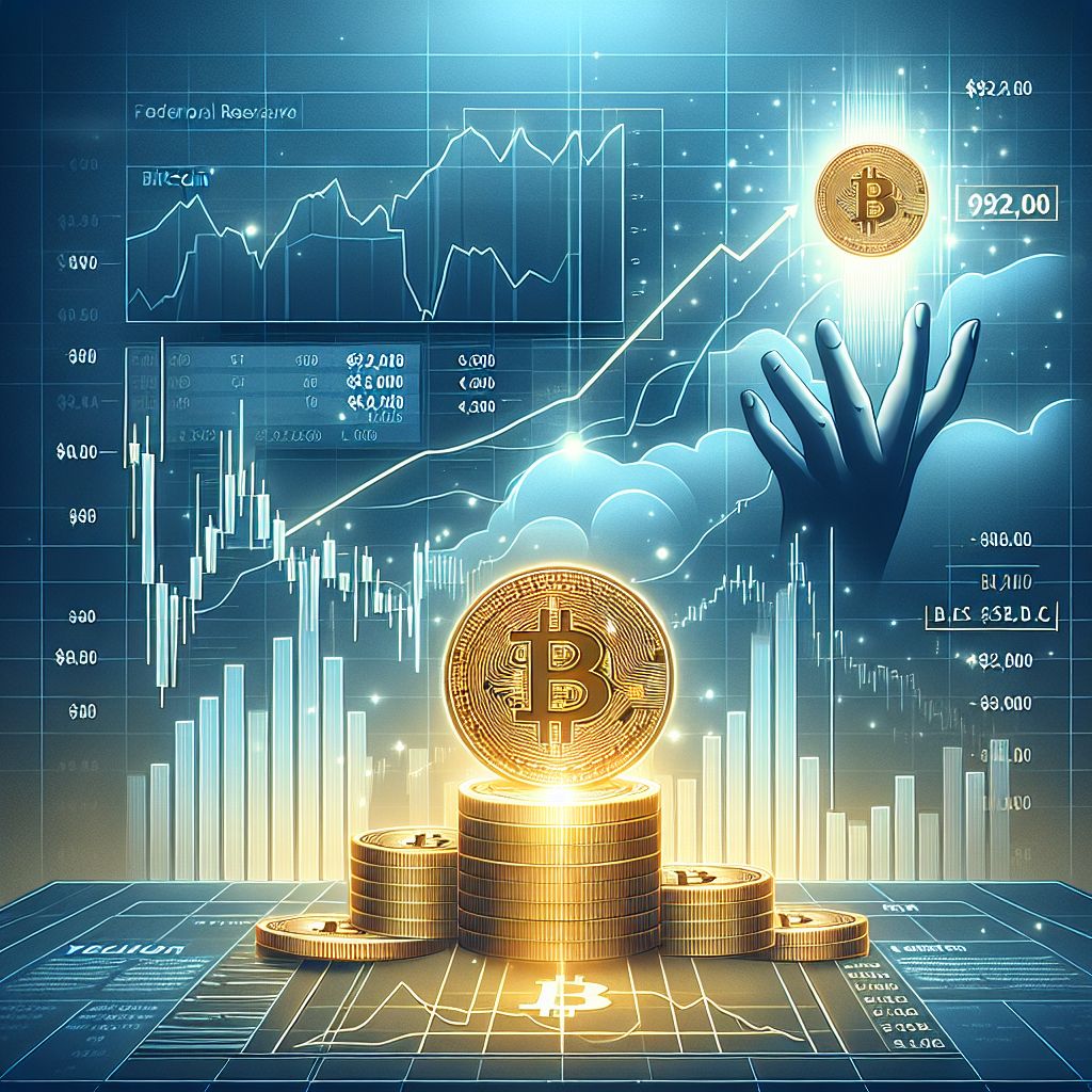 Bitcoin price chart spiking near $92,000 before Fed decision