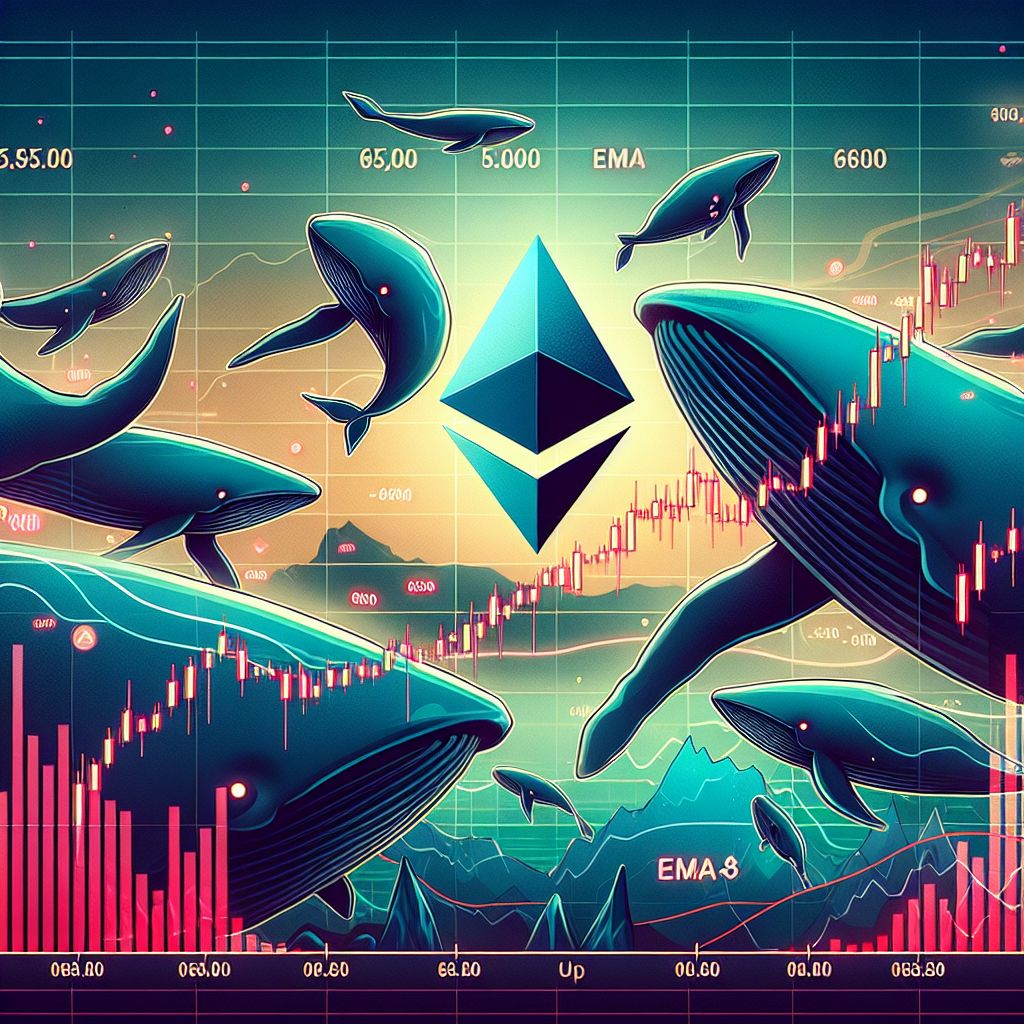 Ethereum chart showing EMA crossover risk while whales accumulate