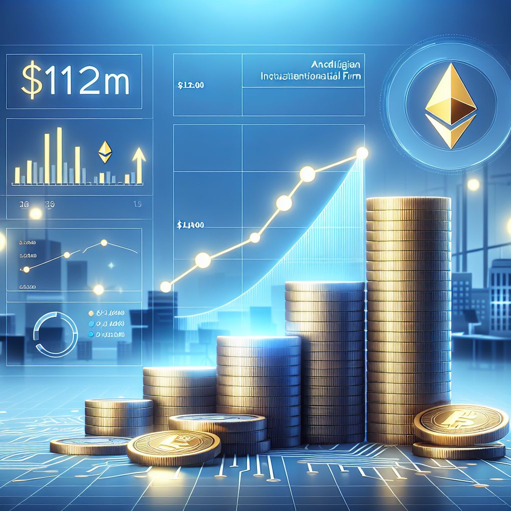 Institutional firm adds $112M in Ethereum, stacked ETH and rising chart