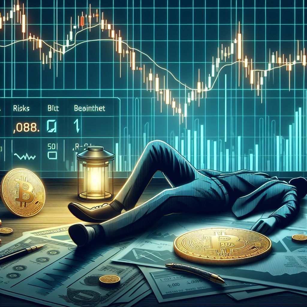 Bitcoin candlestick chart slumping amid Fed risk and market volatility