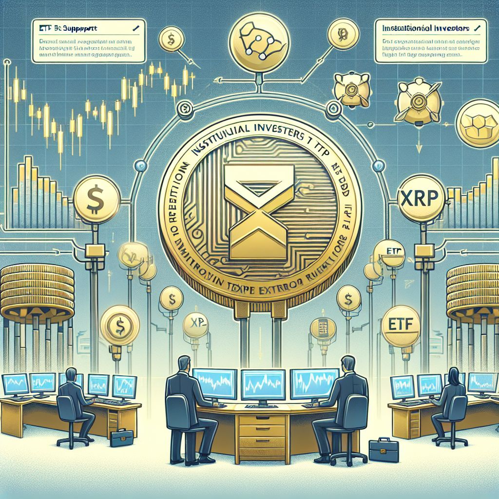 XRP coin, institutional investors, ETF charts indicating support and downside
