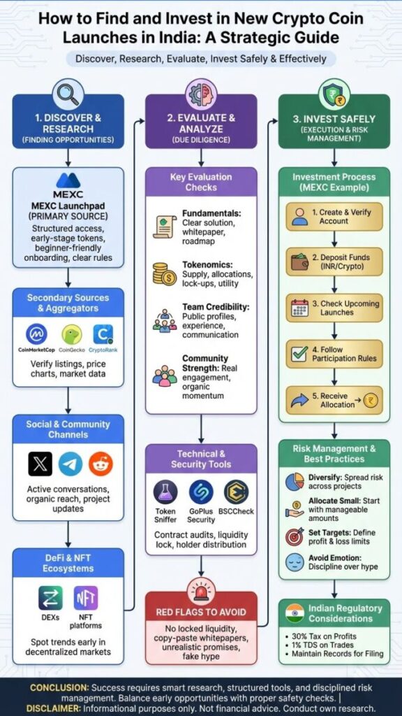 How to Find and Invest in New Crypto Coin Launches in India