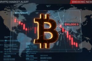 Bitcoin Dips Back Below $90,000 as Global Selloff Deepens