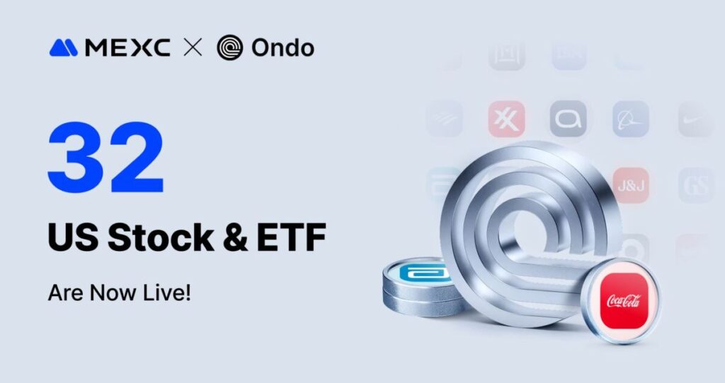 MEXC Adds 32 Tokenized Stocks from Ondo Finance