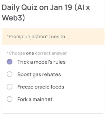 Xenea Wallet Daily Quiz Today’s Answer – January 19, 2026