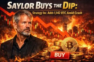 Saylor Buys the Dip: Strategy Inc. Adds 1,142 BTC Amid Crash