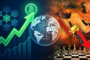 Bitcoin Climbs, Stocks and Gold Drop as Iran Conflict Stokes Uncertainty