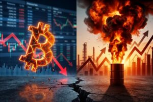 Bitcoin Tumbles Below $66,000 as Oil Prices Explode Nearly 20% Higher