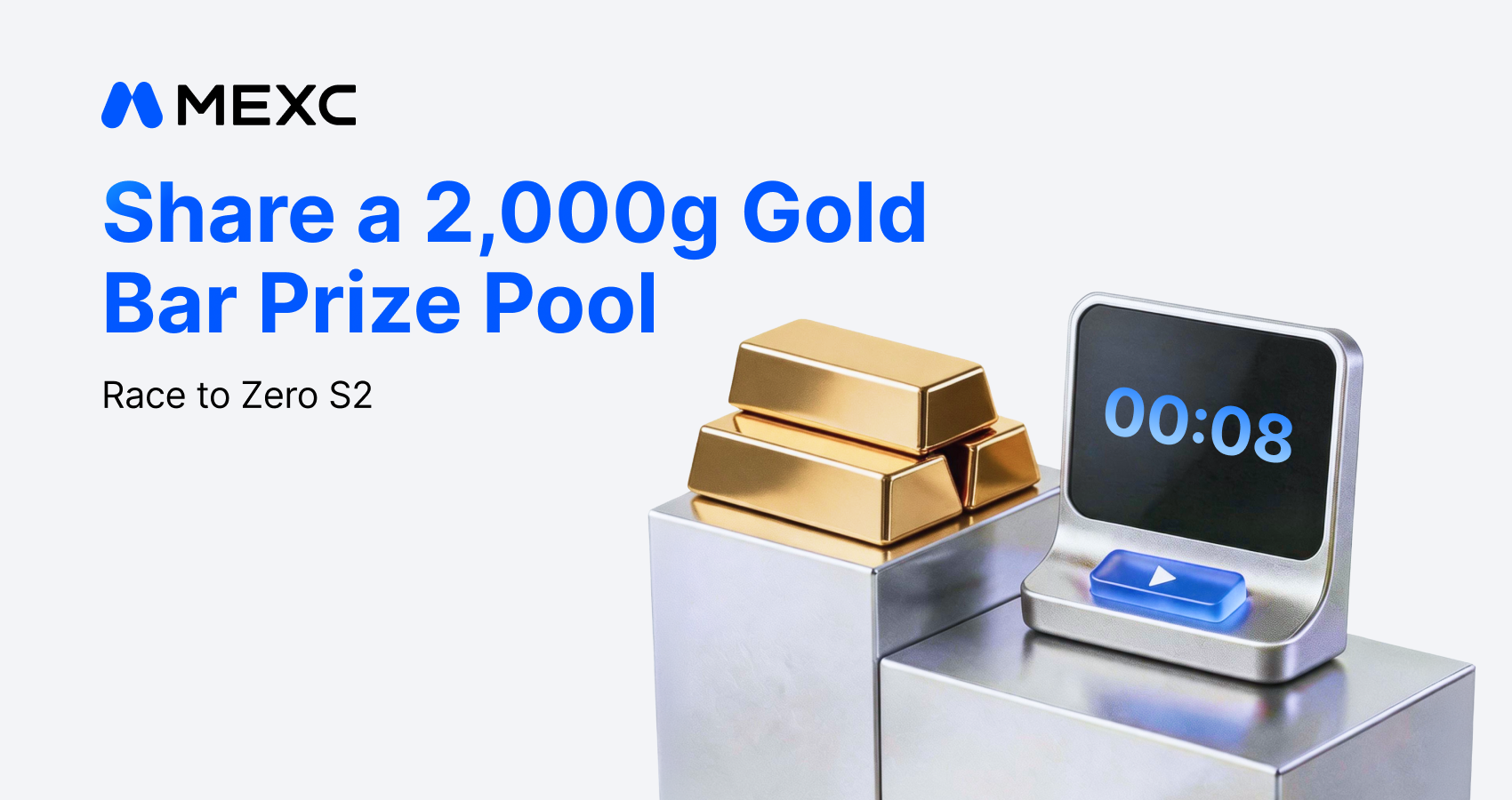 MEXC Race to Zero Season 2, 2,000g Gold Bar Prize